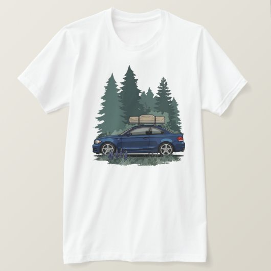 BMW 135i アドベンチャーTシャツ | E82 クーペ Tシャツ (デザイン正面)