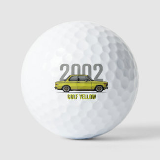 BMW 2002 ゴルフイエロー クラシックカー ゴルフボール