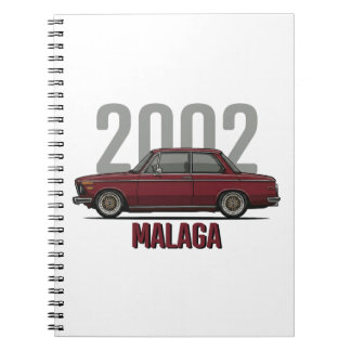 BMW 2002 マラガレッド クラシックカー ノートブック