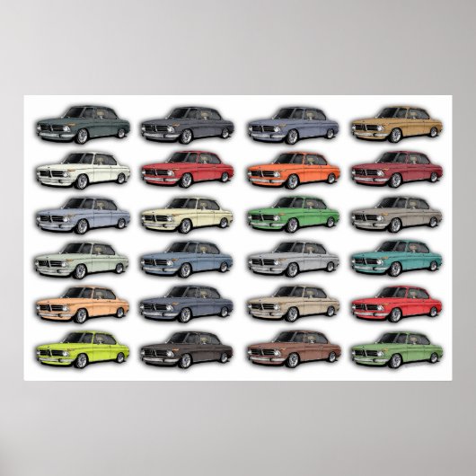BMW 2002 Multi Car Poster ポスター (正面)
