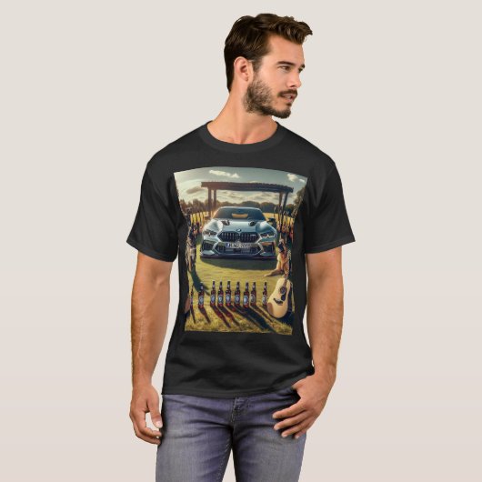 BMW Beer, guitars, and dogs Tシャツ (正面フル)