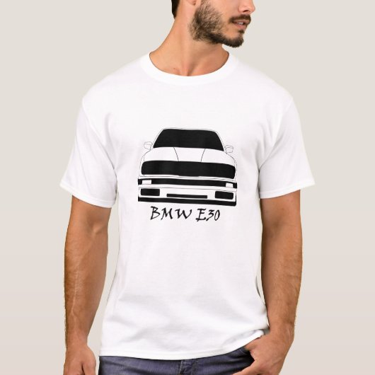 BMW E30のスケッチ Tシャツ (正面)