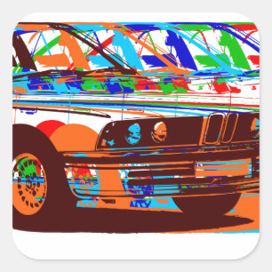 BMW E30のステッカー スクエアシール