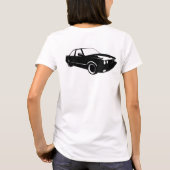 BMW E30のセダンおよびバッジ Tシャツ (裏面)