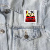 BMW E30の大会ボタンのバッジ 缶バッジ (インサイチュ)