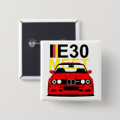 BMW E30の大会ボタンのバッジ 缶バッジ (正面&裏面)