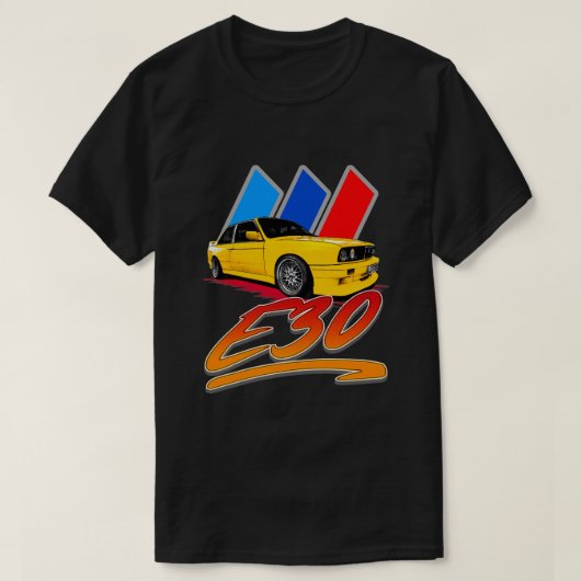 BMW E30 メンズTシャツ Tシャツ (デザイン正面)