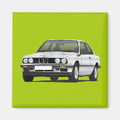 BMW E30 (3シリーズ)銀 マグネット (正面)