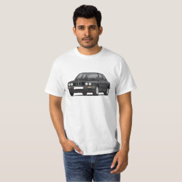 BMW E30 (3シリーズ)、黒いイラストレーション、Tシャツ Tシャツ