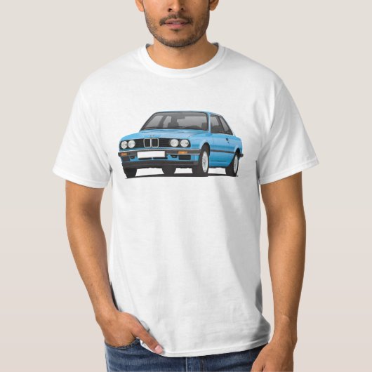 BMW E30 (3シリーズ)、met.blueのイラストレーション、Tシャツ Tシャツ (正面)