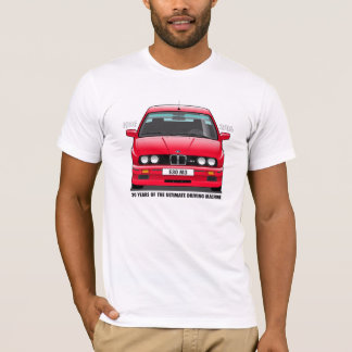 BMW E30 M3第30記念日の(赤い)黒いタイプ Tシャツ