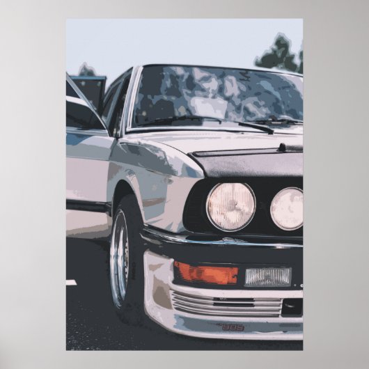 BMW E36 Auto Poster Oldtimer ポスター (正面)