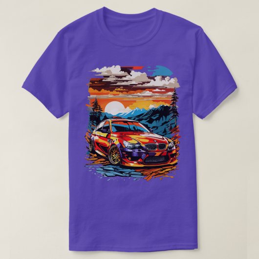 BMW E60カー Tシャツ (デザイン正面)