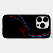 BMW ///MのストライプiPhone 14ケース(黒) Case-Mate iPhoneケース (裏面 (横))