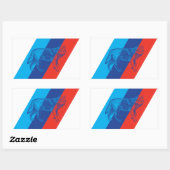 BMW Mウルフ 長方形シール (シート)