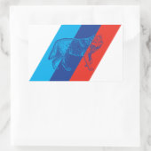 BMW Mウルフ 長方形シール (バッグ)