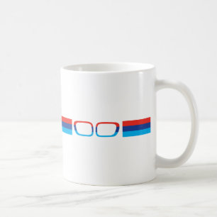 BMW M水平ストライプ腎臓 コーヒーマグカップ