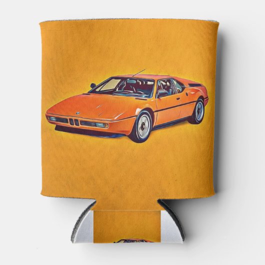 BMW M1のイラストレーション 缶クーラー (正面)