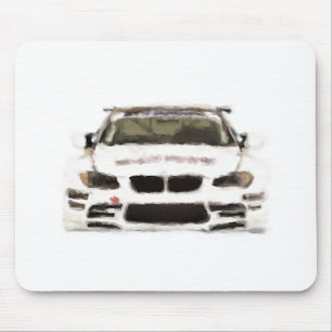 BMW M3のレースカーの手塗りの芸術のブラシのテンプレート マウスパッド