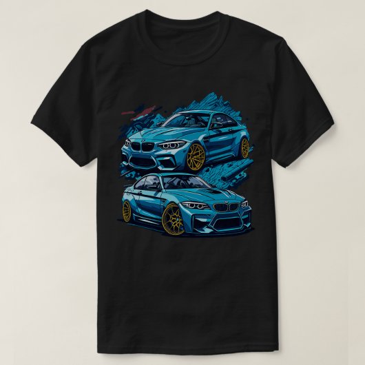 BMW M3スタイル漫画 Tシャツ (デザイン正面)
