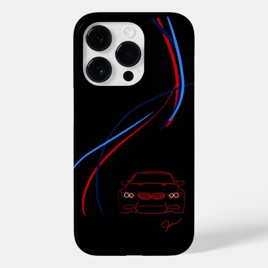 BMW M3ストライプiPhone 14ケース Case-Mate iPhoneケース (裏面)