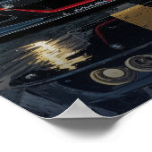 BMW M3フロントビューシティ通りアートポスター ポスター (角)