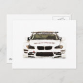 BMW M3レーシングカーのハンドアー絵を描トブラシテンプレート ポストカード (正面/裏面)