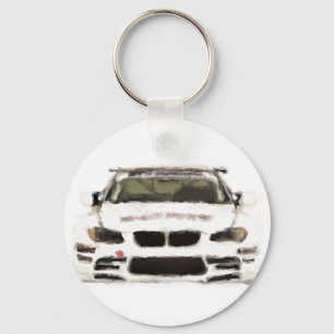 BMW M3 Racing Car Hand Painted Art Brush Template キーホルダー