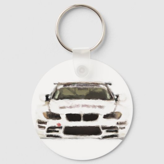 BMW M3 Racing Car Hand Painted Art Brush Template キーホルダー (正面)