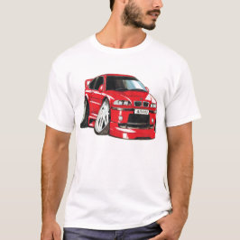 BMW M3 rouge E36 caricature automobile Tシャツ