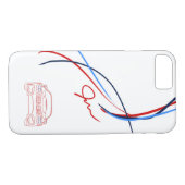 BMW M4のストライプなiPhone 7の白の場合 Case-Mate iPhoneケース (裏面(横))