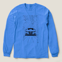 BMW M4 F82 ドリフト ラインアート スモーク ロングスリーブ Tシャツ