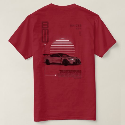 BMW M4 GT3 Tシャツ (デザイン裏面)