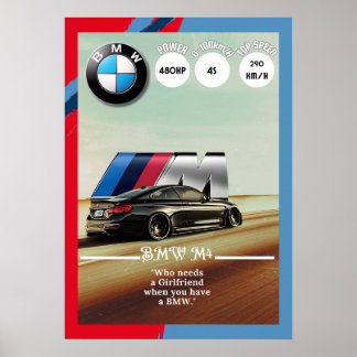 BMW M4 poster ポスター
