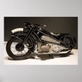 BMW MOTORCYCLE 1934 R7 CONCEPT ART DECO POSTER ポスター (正面)