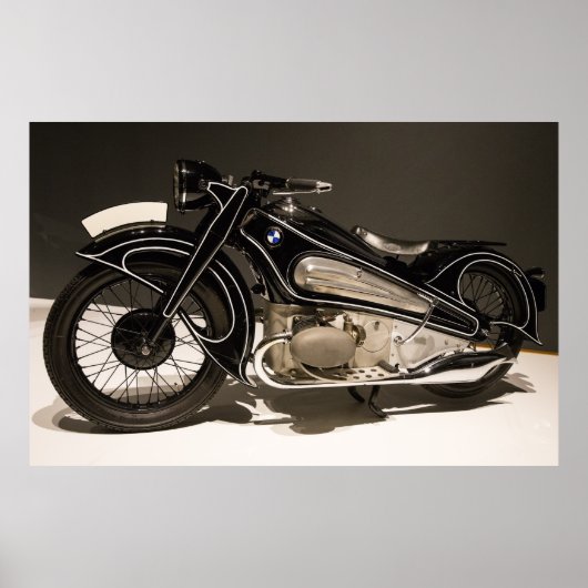 BMW MOTORCYCLE 1934 R7 CONCEPT ART DECO POSTER ポスター (正面)
