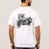 BMW R90 モーターサイクル 切り絵バージョン Tシャツ (裏面)