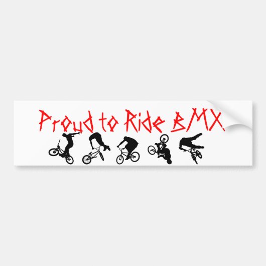 BMXに乗ること誇りを持ったなBMXのバンパーステッカー バンパーステッカー (正面)