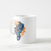 BMXに乗る宇宙飛行士 コーヒーマグカップ (正面左)