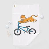 Bmxに乗る猫 ゴルフタオル (インサイチュ)