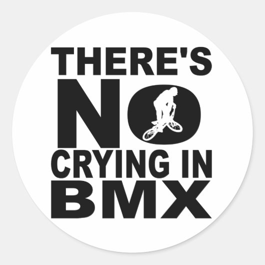 BMXに泣き叫びなし ラウンドシール (正面)