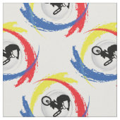 BMXの三色の紋章 ファブリック (クローズアップ)