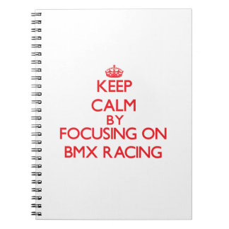 Bmxの競争に焦点を合わせることによって平静を保って下さい ノートブック