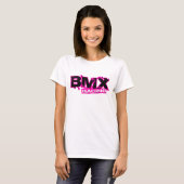 BMXの競争のピンク Tシャツ (正面フル)