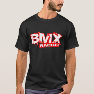 BMXの競争の赤い白 Tシャツ