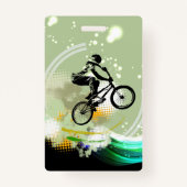 BMXの誕生日の招待状VIPのパス バッジ (裏面)