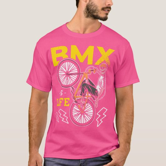 BmxはライフバイクモトクロスBmx Tシャツ (正面)