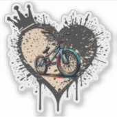 BMXは私の愛のビニールカスタムカットのシール シール (正面)