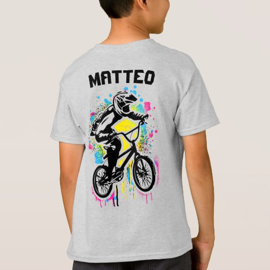 Bmxアパレル – Bmx Tシャツ名パーソナライズされた前 Tシャツ (裏面)