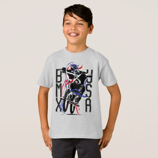 Bmxアメリカ – Bmx USA Tシャツ (正面フル)